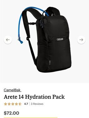 Camelbak Arete 14 Hydration Pack - Black with Blue Bite Valve